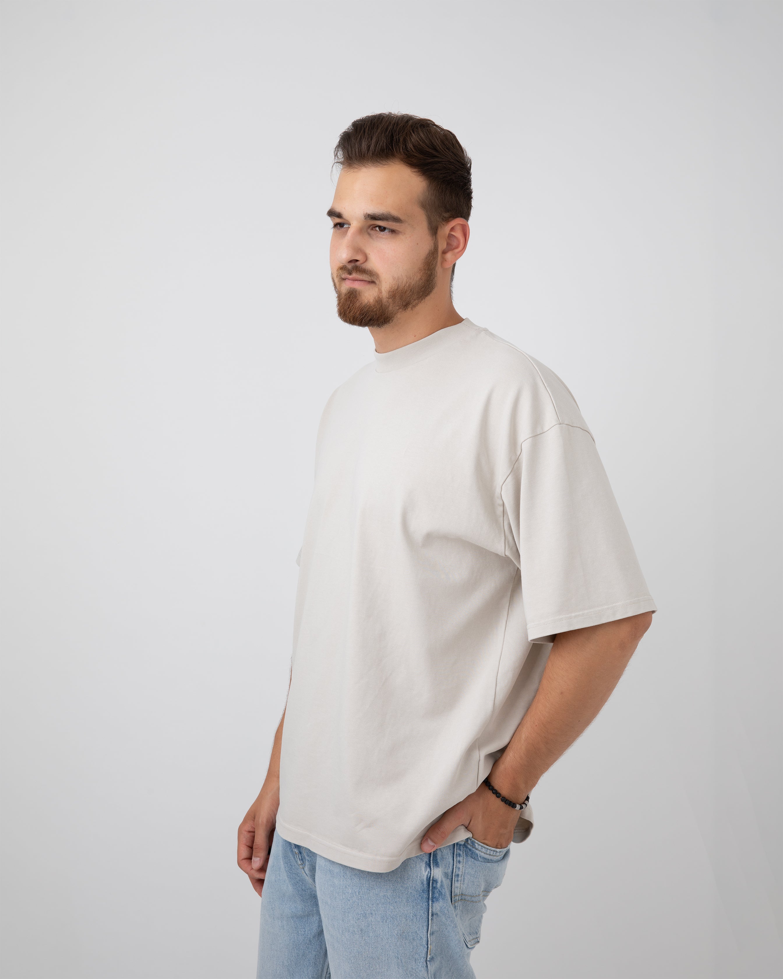 Camiseta oversize - Cemento