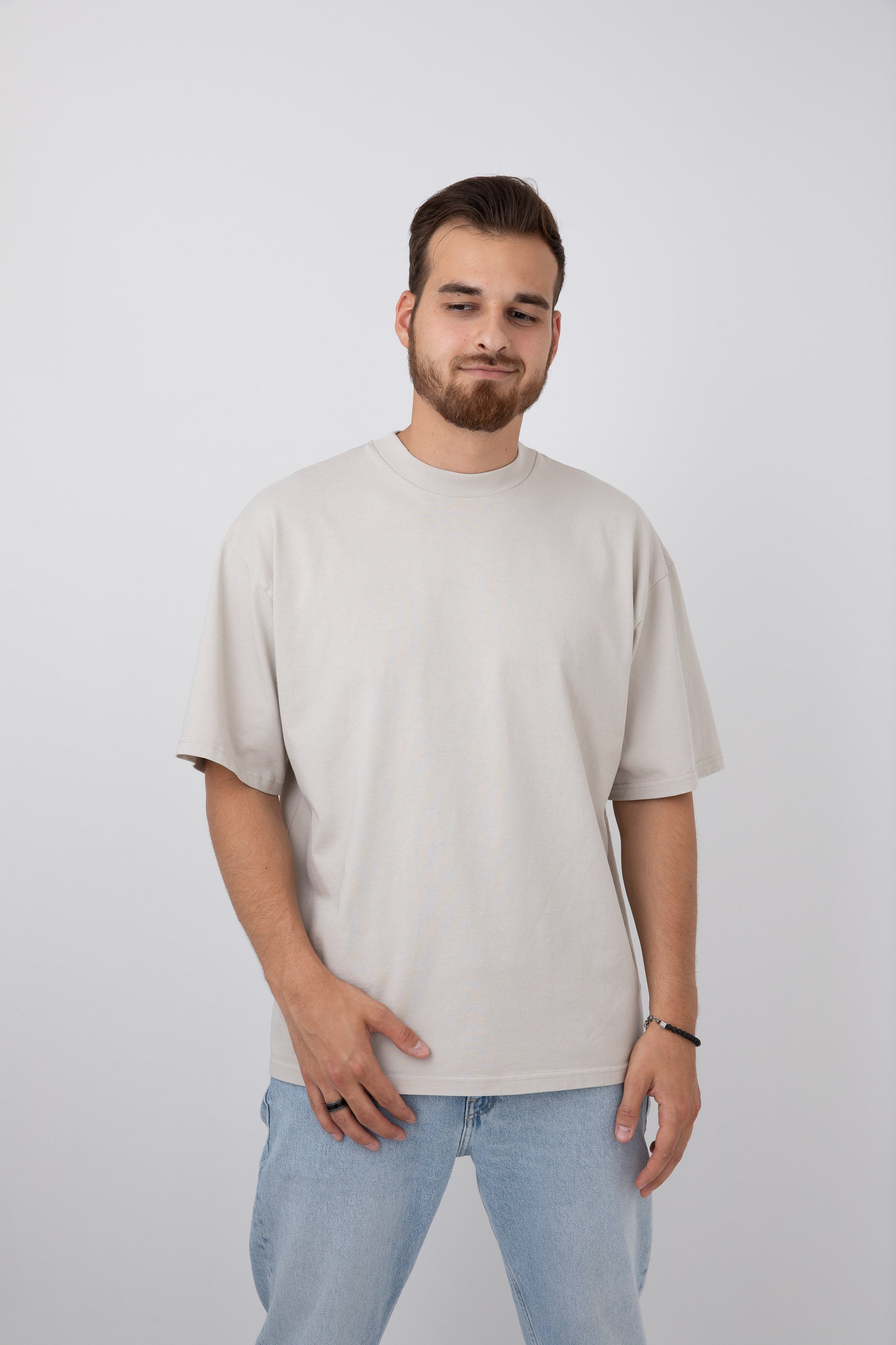 Oversized t-shirt - Cement